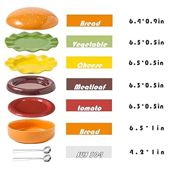 Amazon.com | Ceramic Joe 6-layer Cheese Beef Burger Shaped