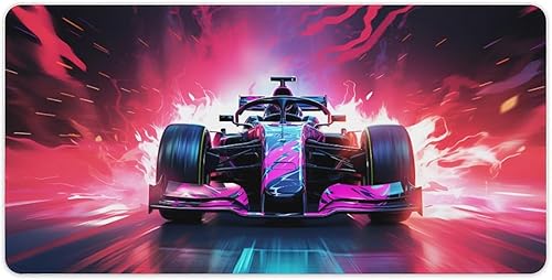 Miniatura 9 de Alfombrilla de mouse grande F1 Racing Flame Cyber Synthwave Vaporwave Accesorios para computadora, juegos de oficina, suministros de decoración,