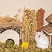 LUVCOSY Sprays Set=Wheat + Flax + Yellow Millet + Panicle Millet + Corn Cob + White/Red Sorghum Stems, Natural Hamster Accessories Supplies, Bedding Decor for Gerbil, Mice, Guinea Pig, Chinchilla