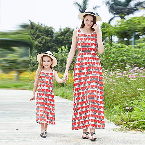 Mulampli Vestido de verão para mãe e filha, para a família, para mãe, bebês, meninas, casual, saia,