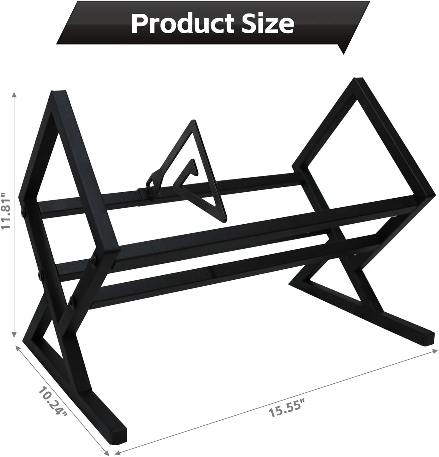 Organizer CD Display Frame Magazine Placement Rack For Arrangement Metal Desktop Creative Bookshelf Record Storage Holder(Large)