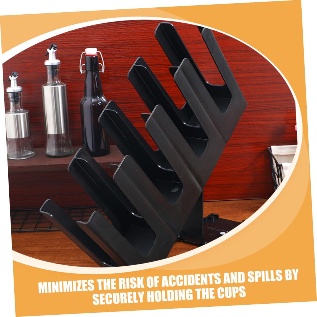 Paper Cup Dispenser Capacity Convenient Cup Holder for Coffee Stations Collapsible Four-Grid Design for Household Use