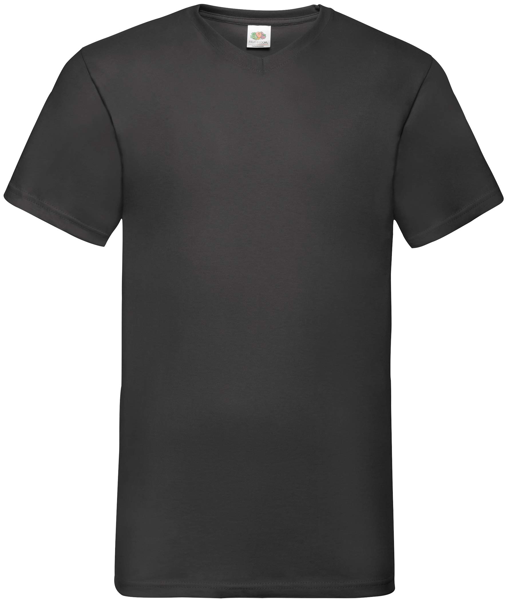 Fruit of The Loom Valueweight V Neck T-Shirt Black XL