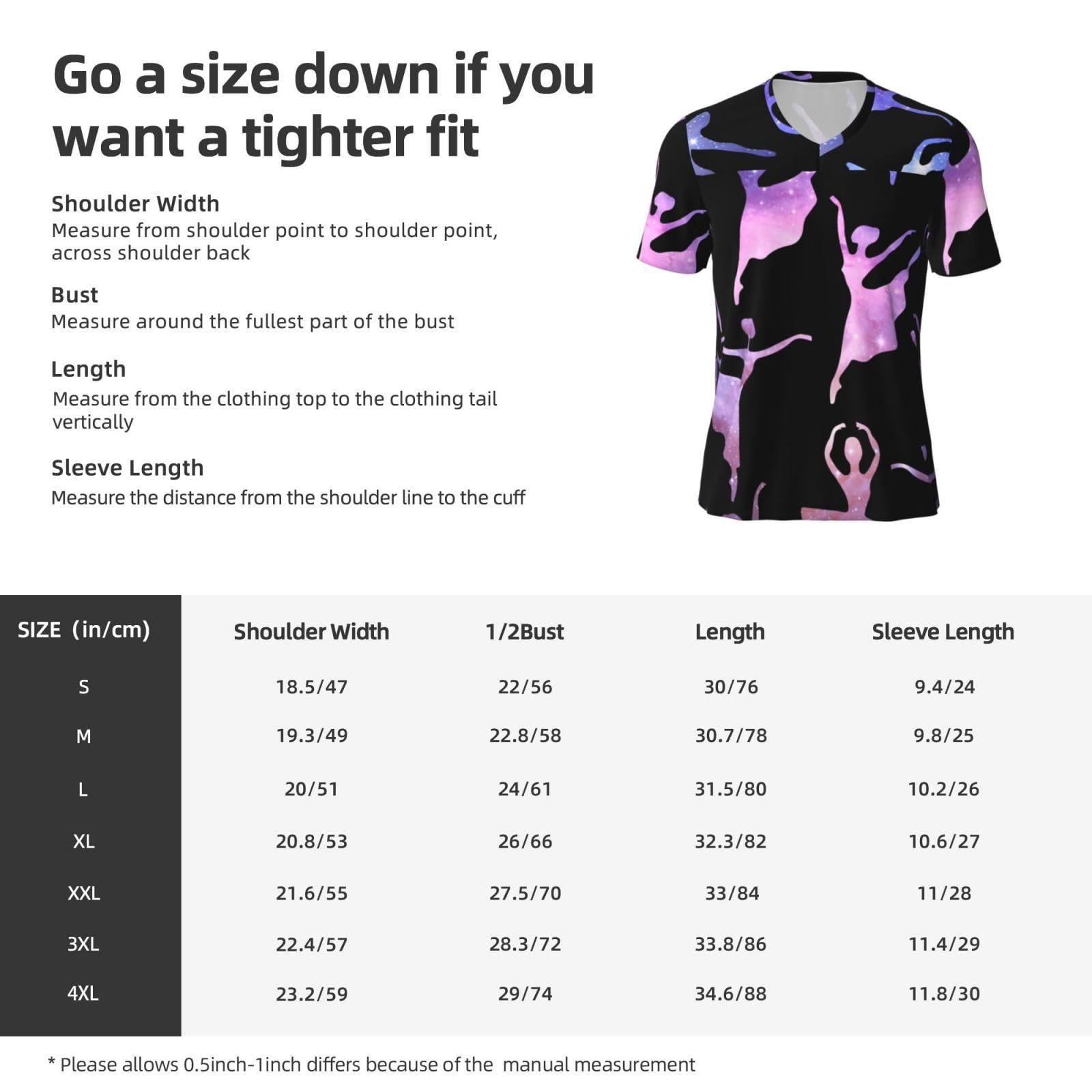 Stylish Athletic Sports Jersey Ballet-Dance-Galaxy Men's Rugby Jersey 3X-Large