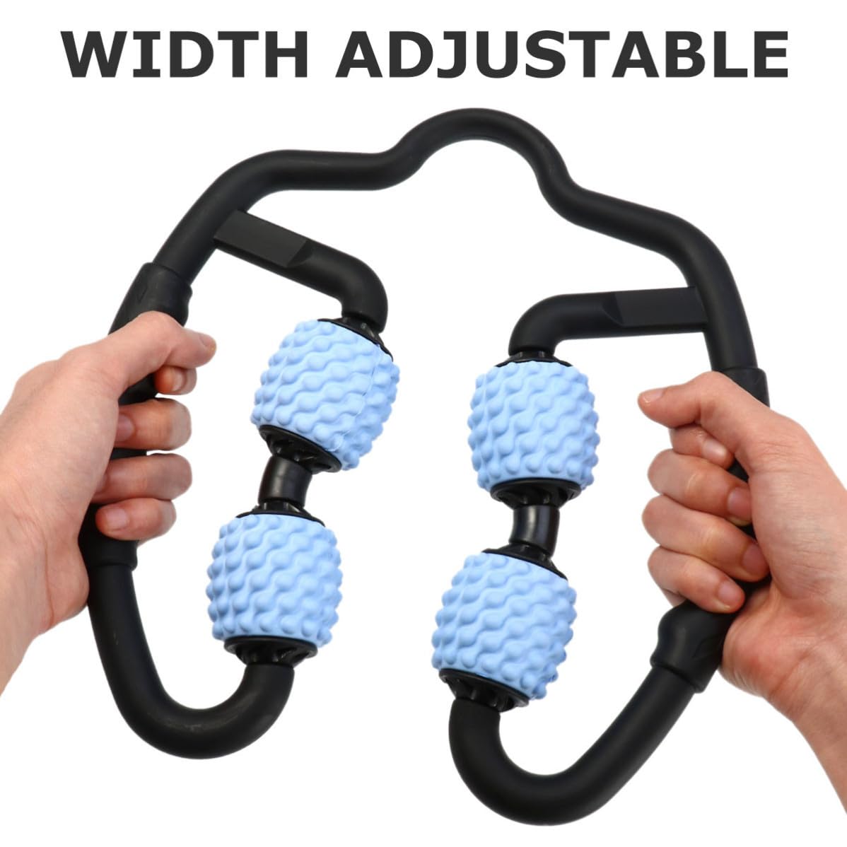 Veemoon Rullo di Massaggio Portatile per Gambe in Pp Supporto Elastico e Larghezza Regolabile, Massaggiatore Roller per Rilassare i Muscoli e Alleviare Dolori