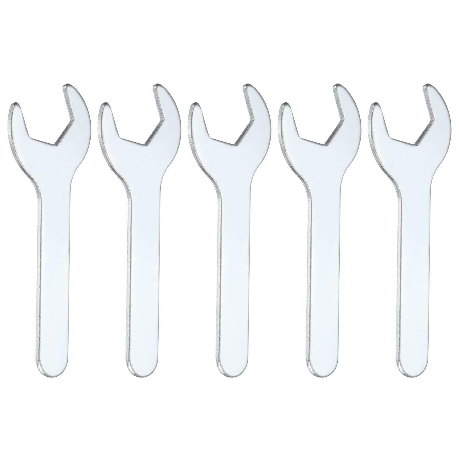 sourcing map 5pcs Super Thin Open End Wrench 25mm Metric 126mm Long 2.8mm Thickness Lightweight U-Shaped Spanner Single End Wrenches for Automotive Repair Furniture Assembly