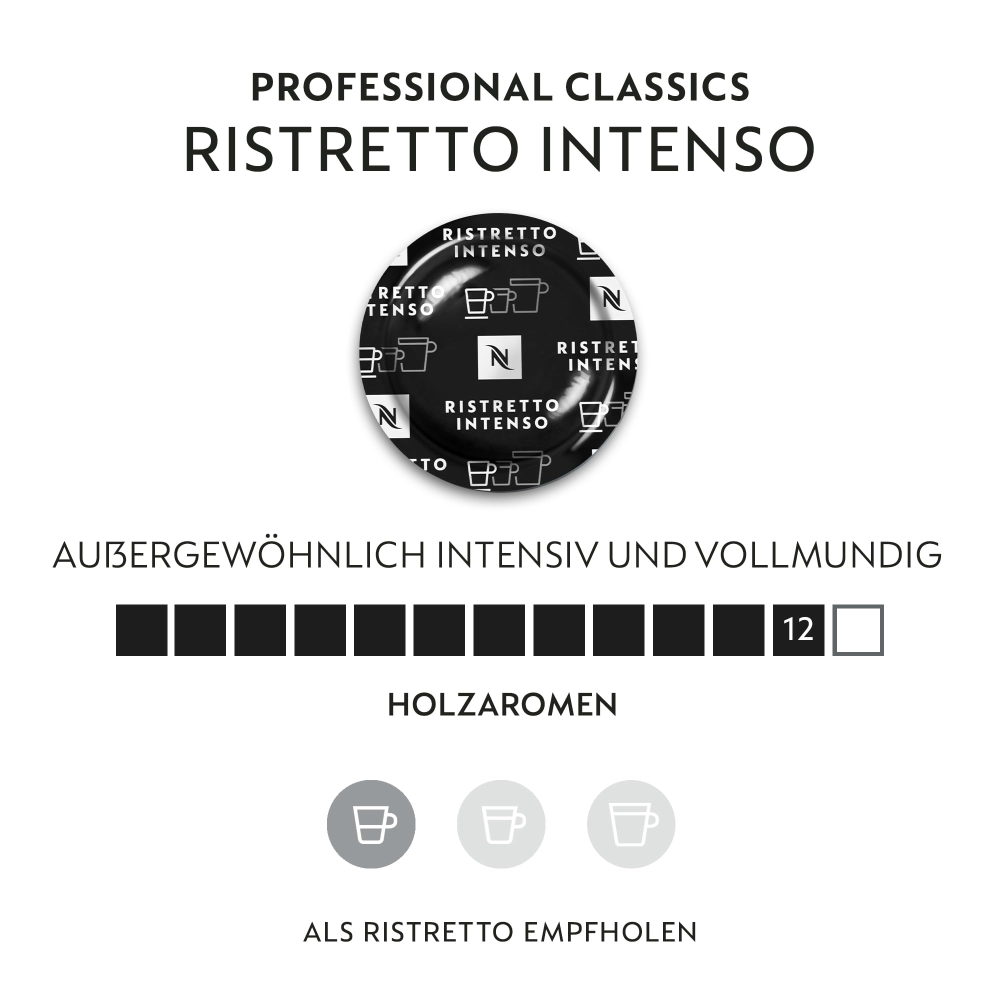 NESPRESSO PROFESSIONAL Ristretto Intenso 200 Kaffeekapseln | Intensiv gerösteter Kaffee für kräftigen Espresso, kompatibel mit Nespresso B2B Kaffeemaschinen