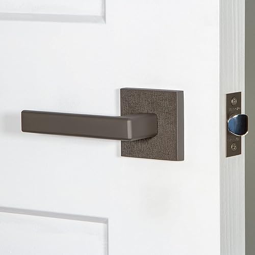 Miniatura 2 de Viaggio Quadrato - Roseta de lino con palanca Lusso en gris titanio, para zurdos