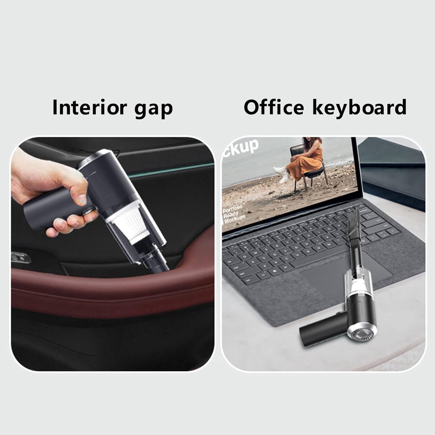 Cordless Handheld Car Vacuum Cleaner, 120w Powerful Suction Small Car Vacuum Cleaner, Mini Dusts Buster with USB Portable Vacuum Cleaner, Strong Suction Power, Multifunctional