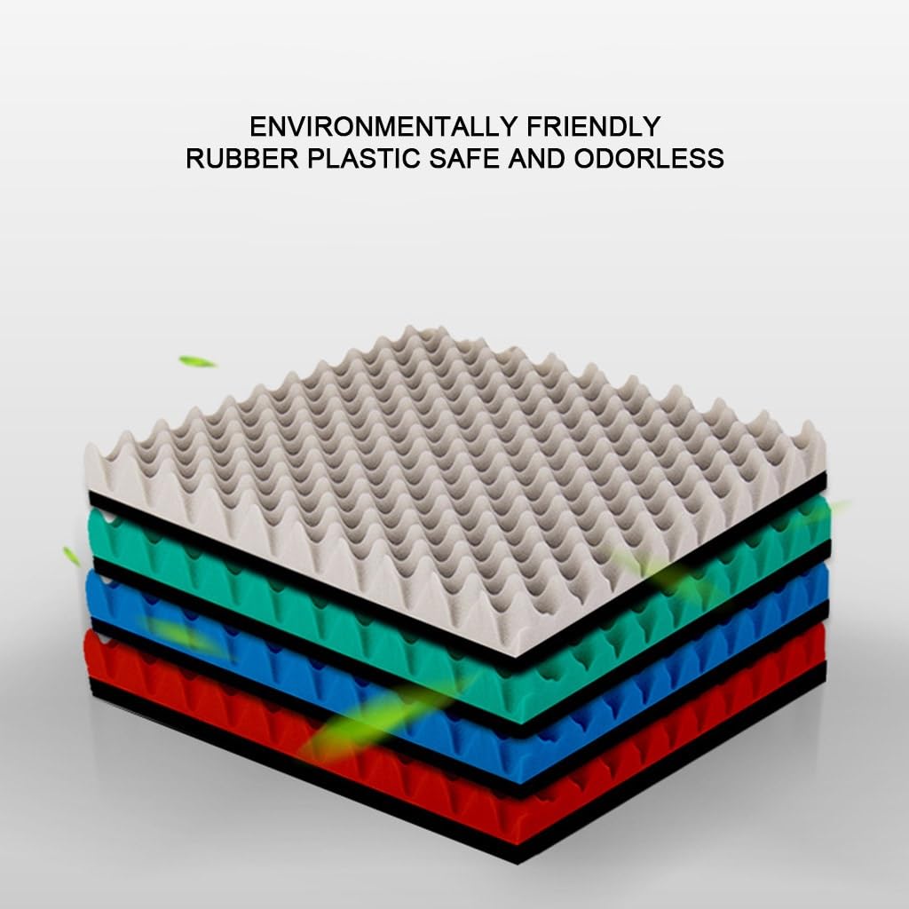 12 Pannelli Fonoassorbenti Foneso 30x30x5 Cm - Schiuma Acustica Per Studio E Ufficio, Nero