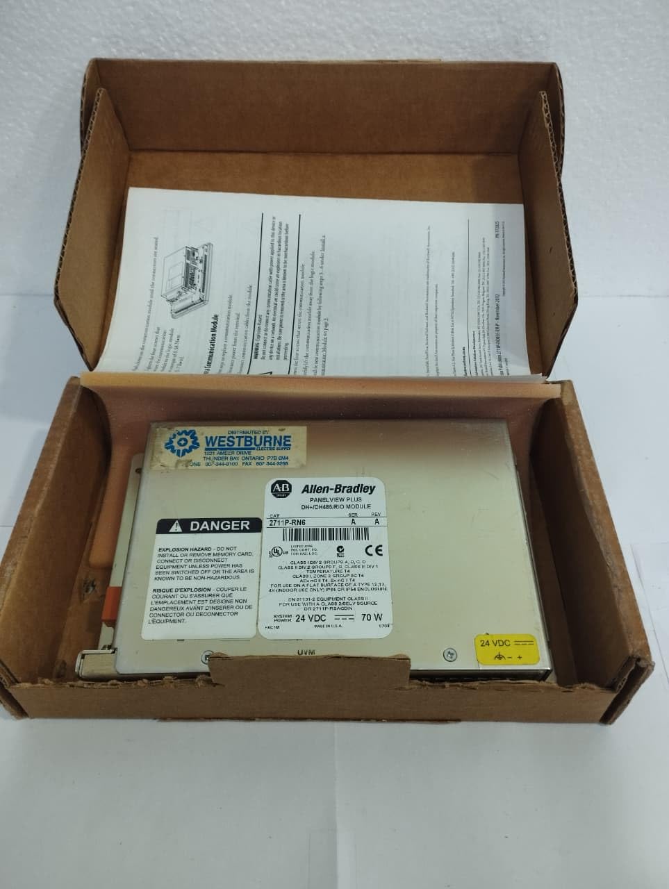 [2711P-RN6] Modulo di comunicazione industriale PanelView Plus, DH+/DH485/RIO, DH+ a 1 porta e Rio, DH-485 a 1 porta, compatibile con terminali PanelView Plus, serie 700-1500