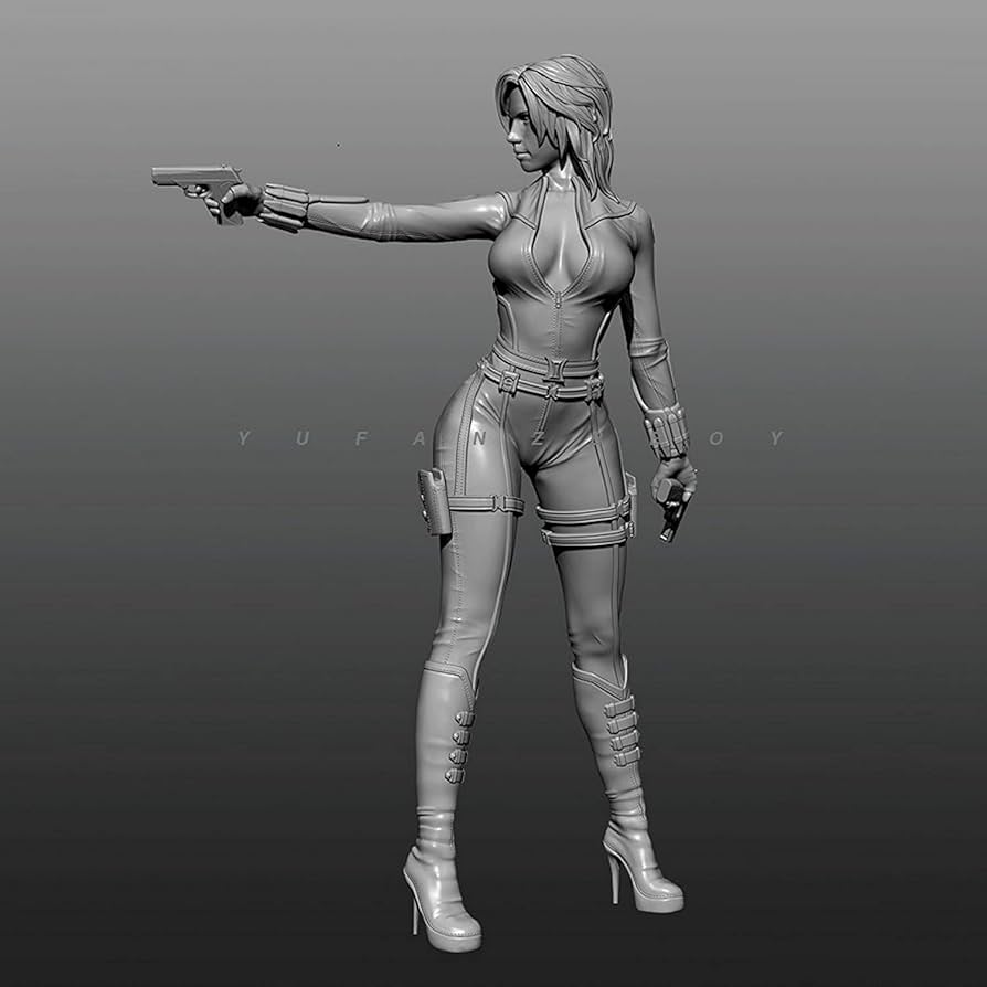 Amazon | 1/24 ロングブーツ姿のセクシー女性兵士 未塗装 レジン