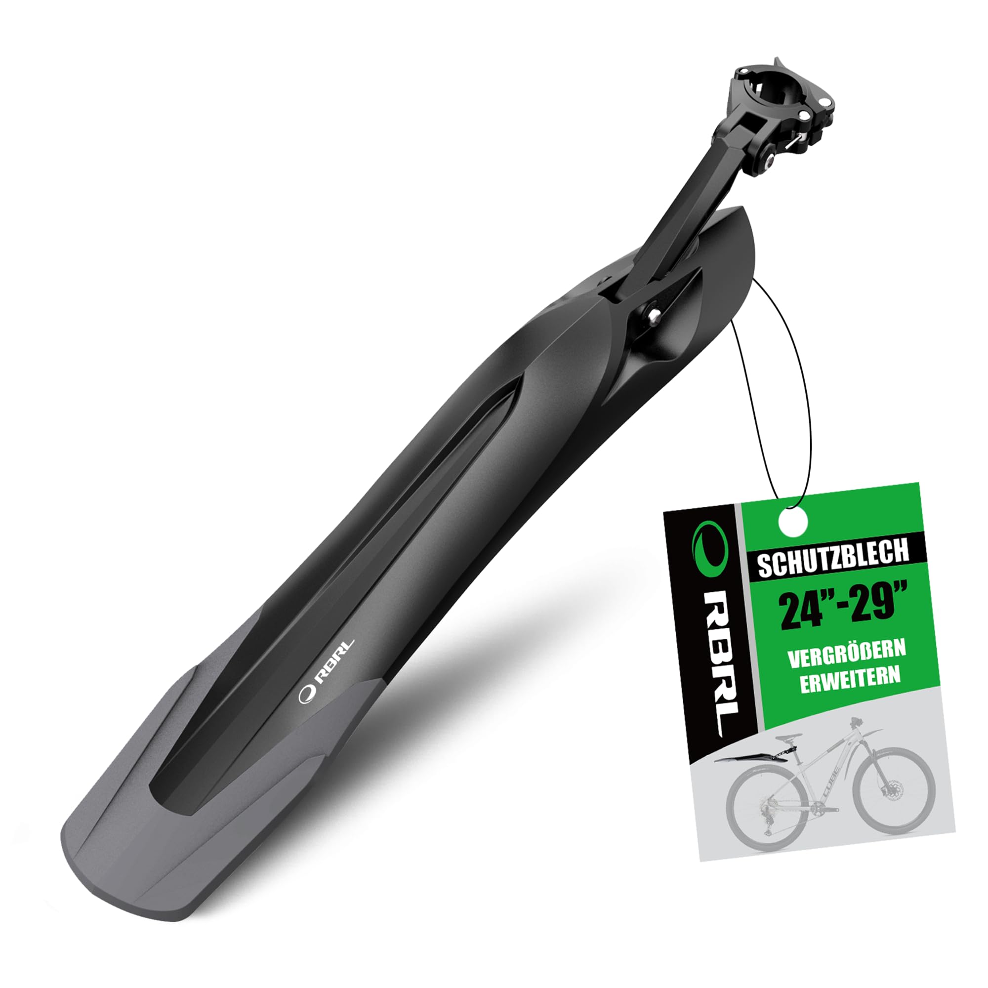 RBRL Fahrrad Schutzblech Set [24-29 Zoll] - Universal Schnelle Demontage Fahrrad schutzblech, Mountainbike, MTB Steckschutzblech zum Schutz vor Spritzwasser & Schmutz（Hinterer）