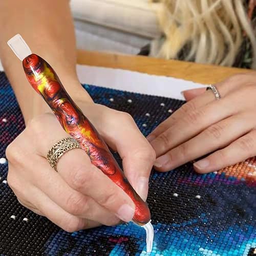Miniatura 4 de Bolígrafo de pintura de diamante, bolígrafo de arte de diamante, lápiz capacitivo de pintura de diamante, pintura de diamante de resina, gema de