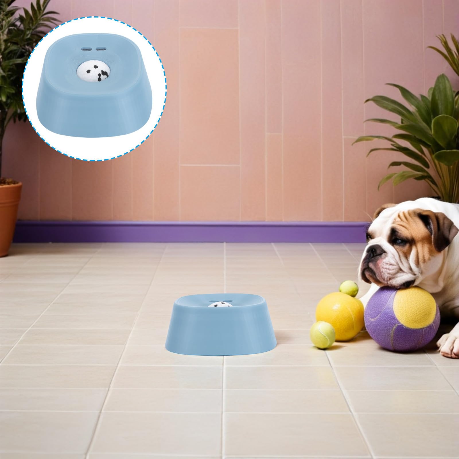 Lecknapf für Hunde mit Knochenbrühe aus Pla Langsames Fressen Fördernd für Auto und Boxentraining Unterstützt Hydration und Orale Reinigung Zufälliger Stil