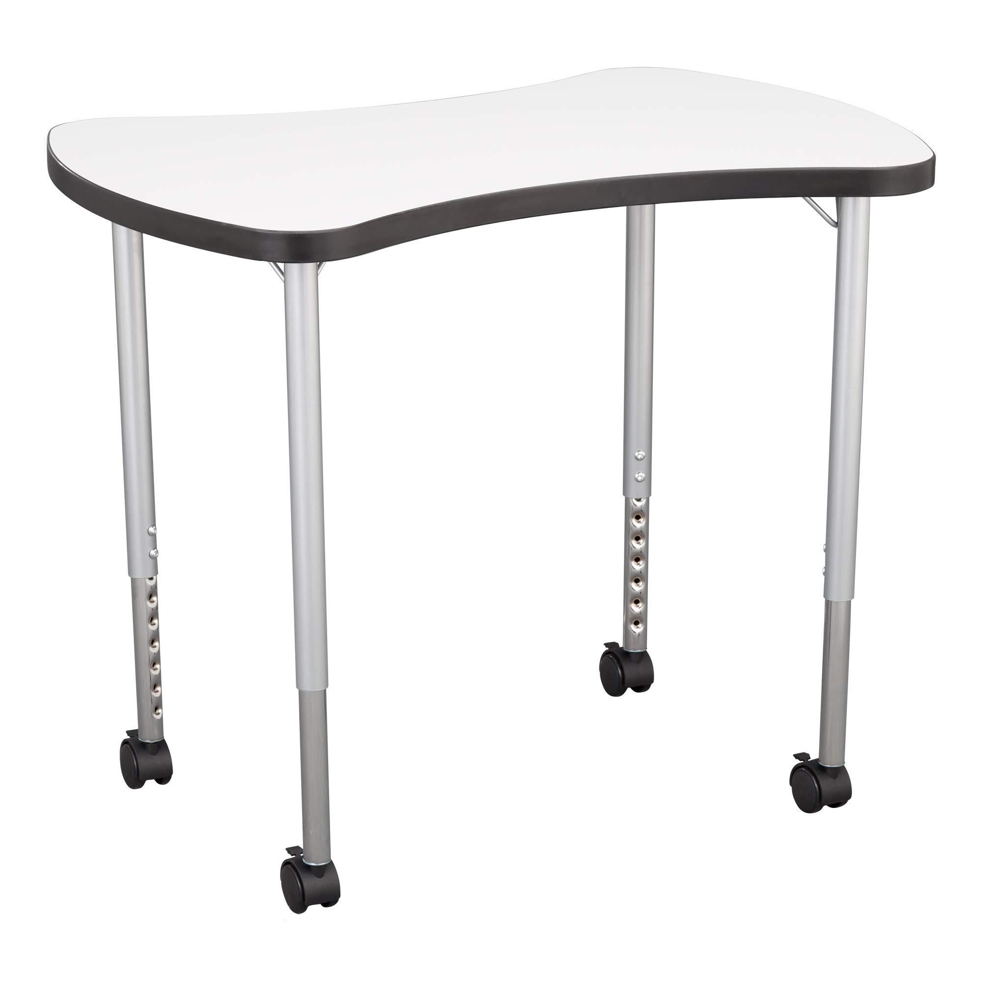 Learniture Structure Series Collaborative Dry-Erase Activity Table, Bow-Tie Mobile Collaborative Table with Whiteboard Top, 23.75" D x 35.5" W x 30" H