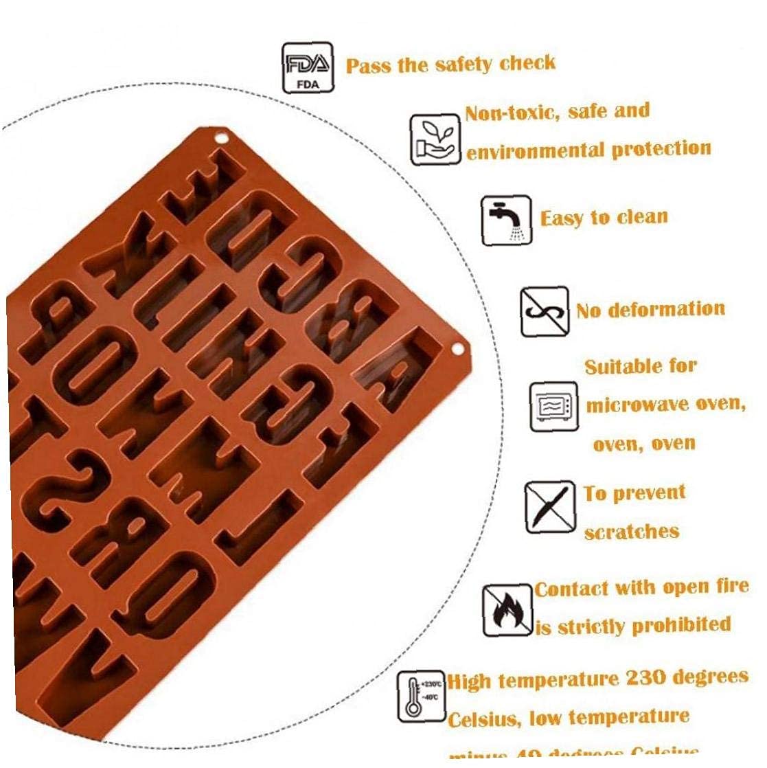 Alphabet Letters Chocolate Silicone Mould Cake Mold Candy Fondant Molds Baking Accessories Kitchen Baking Mould
