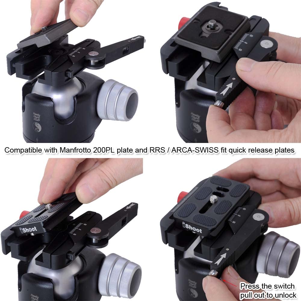 Best IShoot Quick Self-Locked Lever Clamp Compatible With Manfrotto