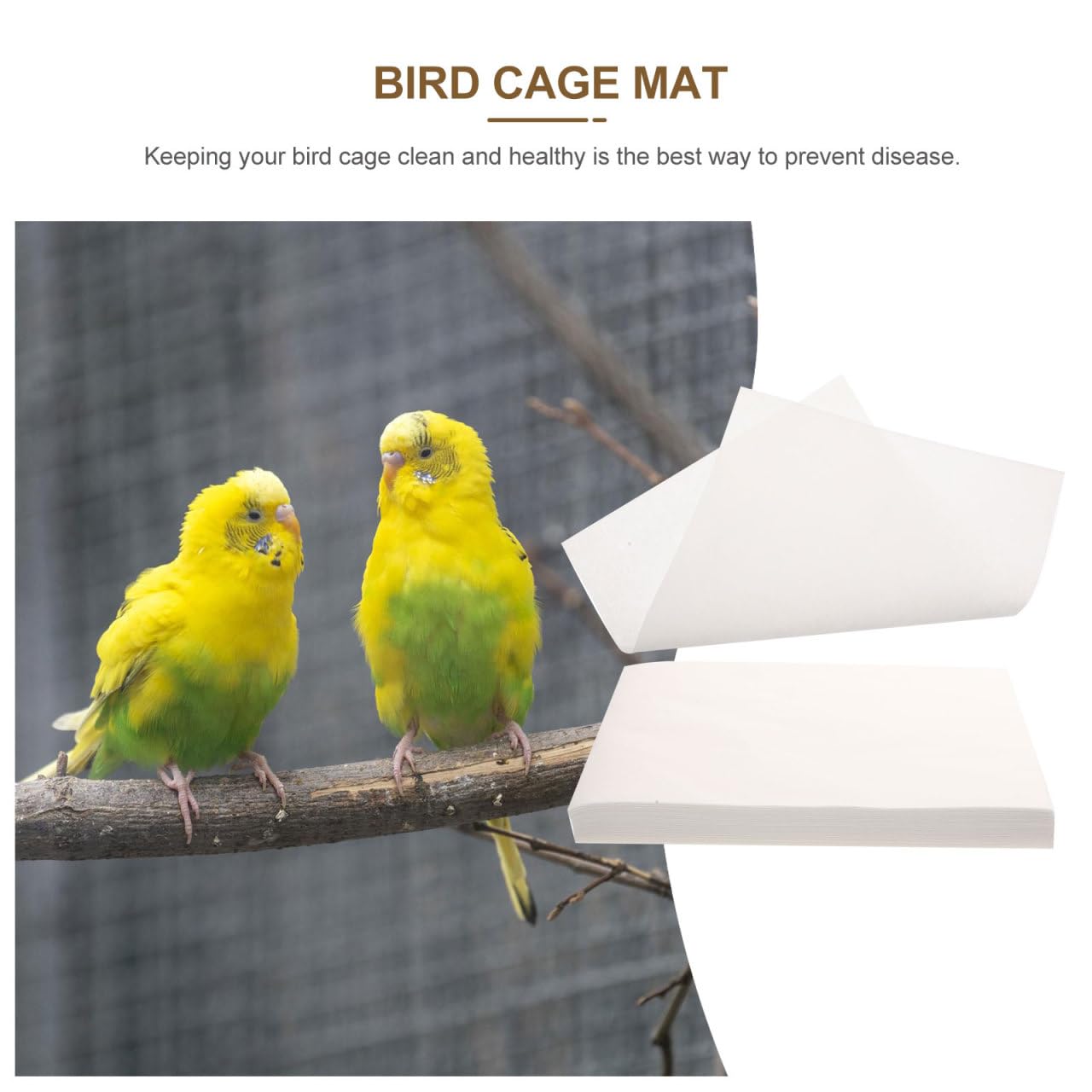 minkissy Doublure De Cage Oiseau Absorbante Non Tissé 13.78X9.84In Jetable Tapis Hygiénique Respirant pour Perroquet Protection Quotidienne