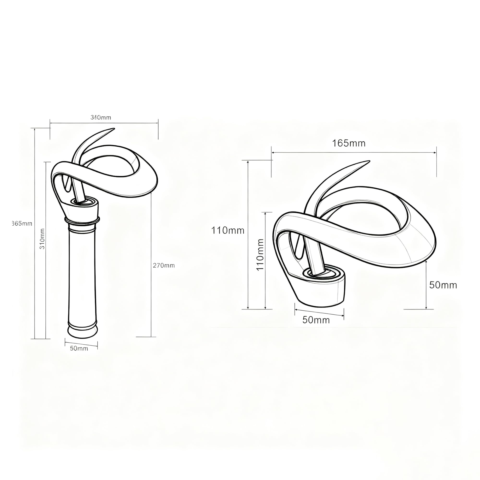 Grifo de baño de cascada de oro cepillado, grifo mezclador moderno de latón para lavabo de baño, grifo de tocador de una sola palanca, elegante diseño de flujo de cascada (alto)