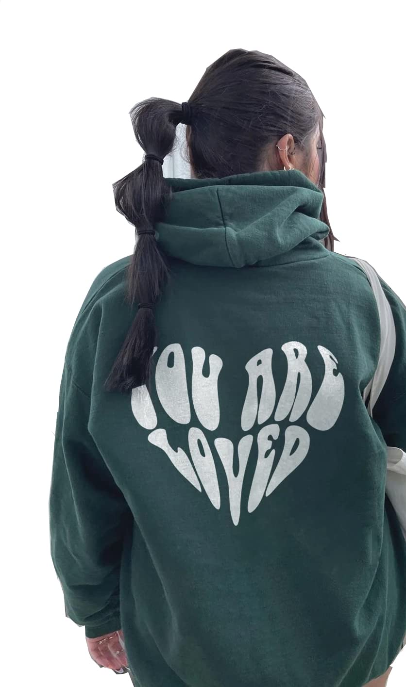 sxv style SXV 'You are Loved’ Printed Cool Aesthetic Sweatshirt Hoodie-picture-42