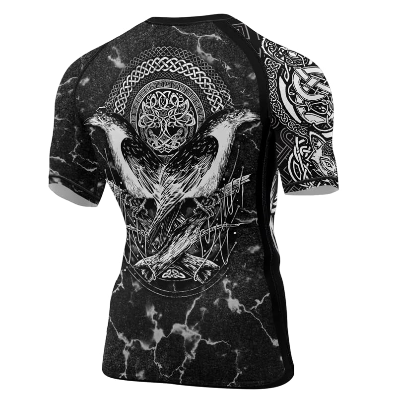Viking Short Sleeve Baselayer Performance Compression Athletic Shirts MMA BJJ Jiu Jitsu Training Rash Guard3