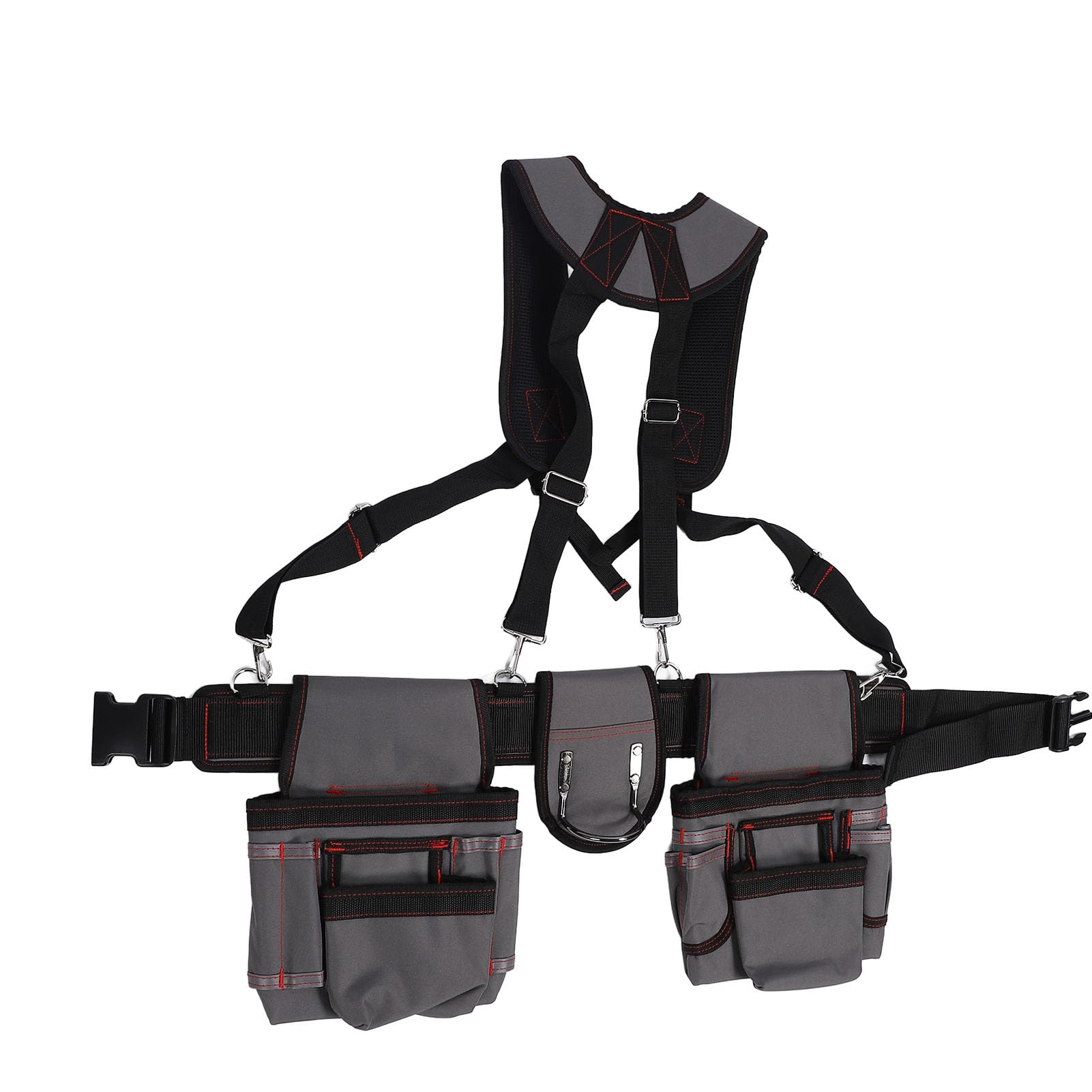Cinturón de Herramientas para Hombre, Cinturón de Artesano, Bolsa de Herramientas Magnética para Hombre, Bolsa de Herramientas Extraíble y Ajustable para Electricistas, Carpinteros