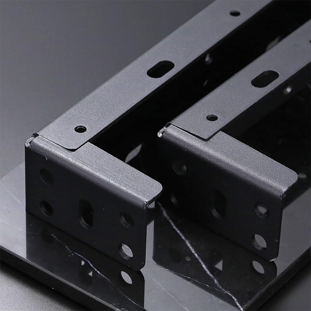 2 Piezas Escuadras para Estanterias Acero Inoxidable Soportes para Estantes Pesados Escuadras Metalicas Negro Soporte de Esquina Forma de L Montaje en Pared para Hogar Oficina 450mm