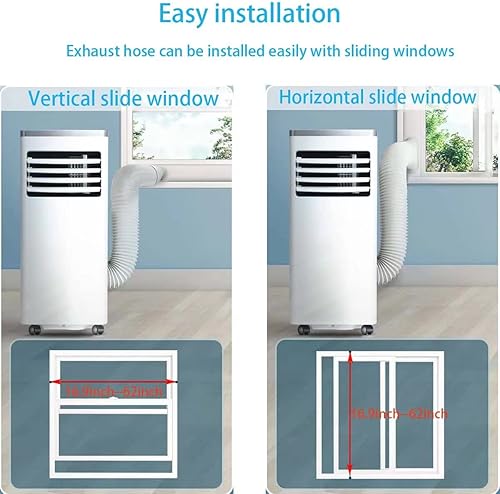 Miniatura 5 de Kit de ventana de aire acondicionado portátil con manguera de escape de 5.1 pulgadas, sello universal de ventana para ventanas correderas o