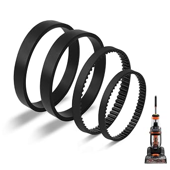 JEDELEOS Replacement Belt Set for Bissell ProHeat 2X Revolution Pet Carpet Cleaner Model 1548 1551 1551W 1550 Series, Replace Parts 1606419, 1606418 and 1606428 Pack of 4