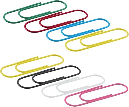 Mega Large Paper Clips, 8 Pcs 4 Inches - 100mm Extra Large Multicolored Jumbo Coated Paper Clips Big Sheet Holder for Office School Document Organizing