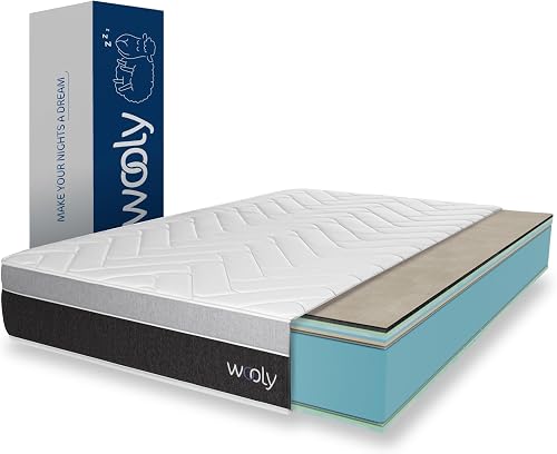 Wooly Level II Matratze 140x190 cm – 32 cm Höhe – 13 Schichten Premium-Komfort –
