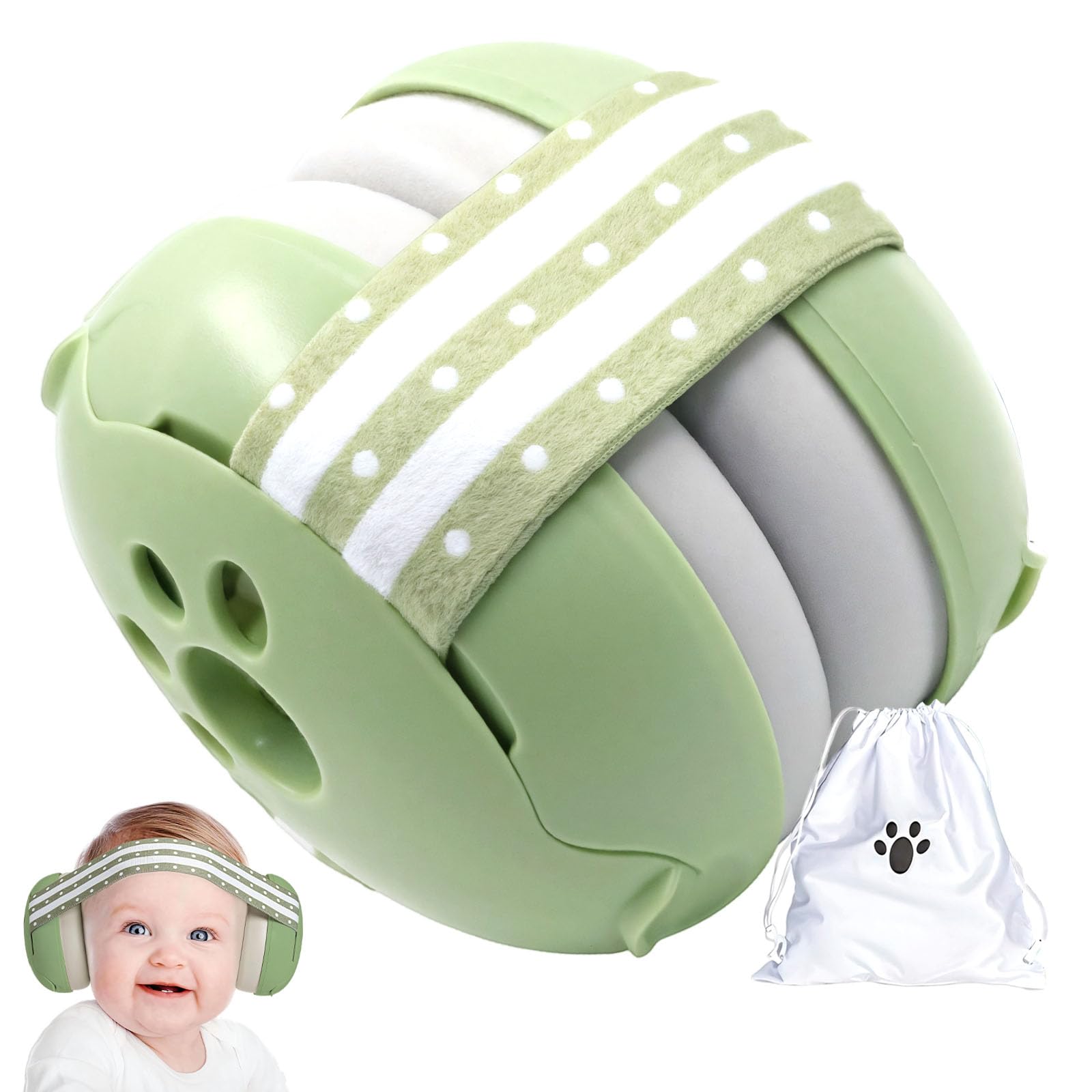 Cuffie neonato antirumore, Cuffie Rumore Bambini, Sono Leggeri E Morbidi, Paraorecchie Protezione Dormire Bambini per Proteggere l'Udito e Migliorare il Sonno, Per L'uso Quotidiano E In Viaggio