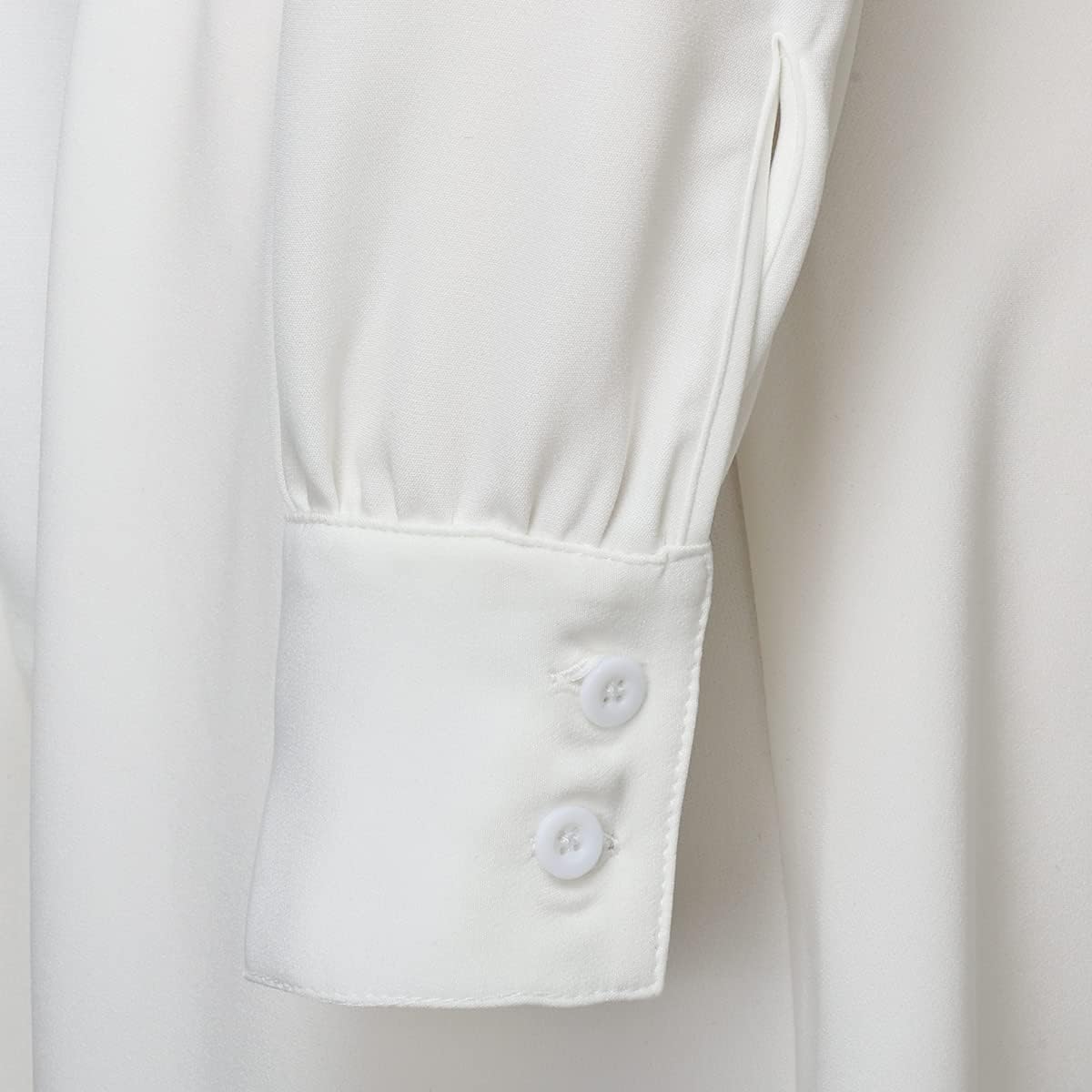 Church Clergy Dress for Women Long Sleeve A Line Elegant Maxi Dress with Tab Insert Stand Collar and Belt - Image 4