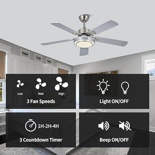 Miniatura 5 de Kit de control remoto universal para ventilador de techo, multifuncional inalámbrico 3 en 1, temporizador de luz y accesorio remoto de velocidad,