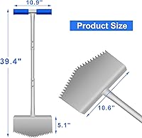 Vista 3 de Herramienta de cortacésped con agarre en T y diente de sierra, herramienta manual para bordear césped, pala de bordes, bordeadora de césped
