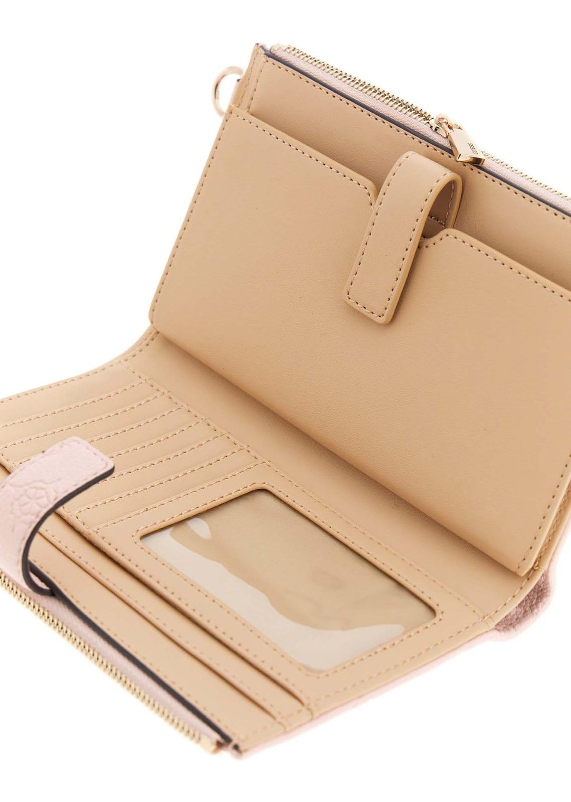 GUESS Geldbörse Anise SLG Double Zip Organizer Light Rose Logo rosa
