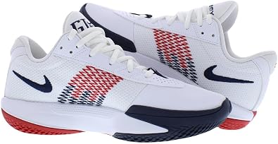 Nike G.T. Cut Academy Basketball Shoes (HM9424-100, White/Sport Red/Obsidian)