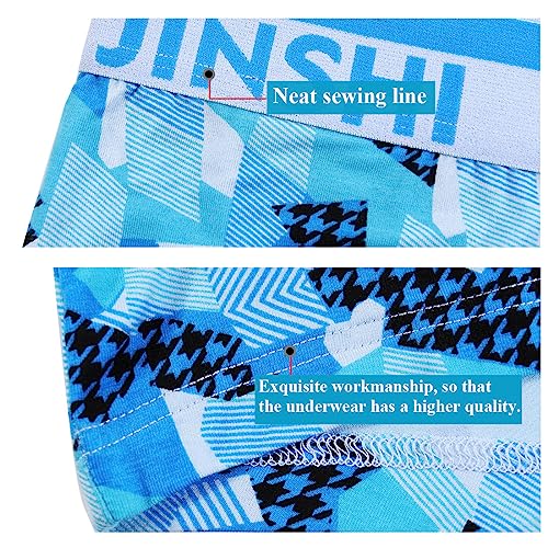 JINSHI Mens Design Trunks Underwear Rayon Boxer Briefs4