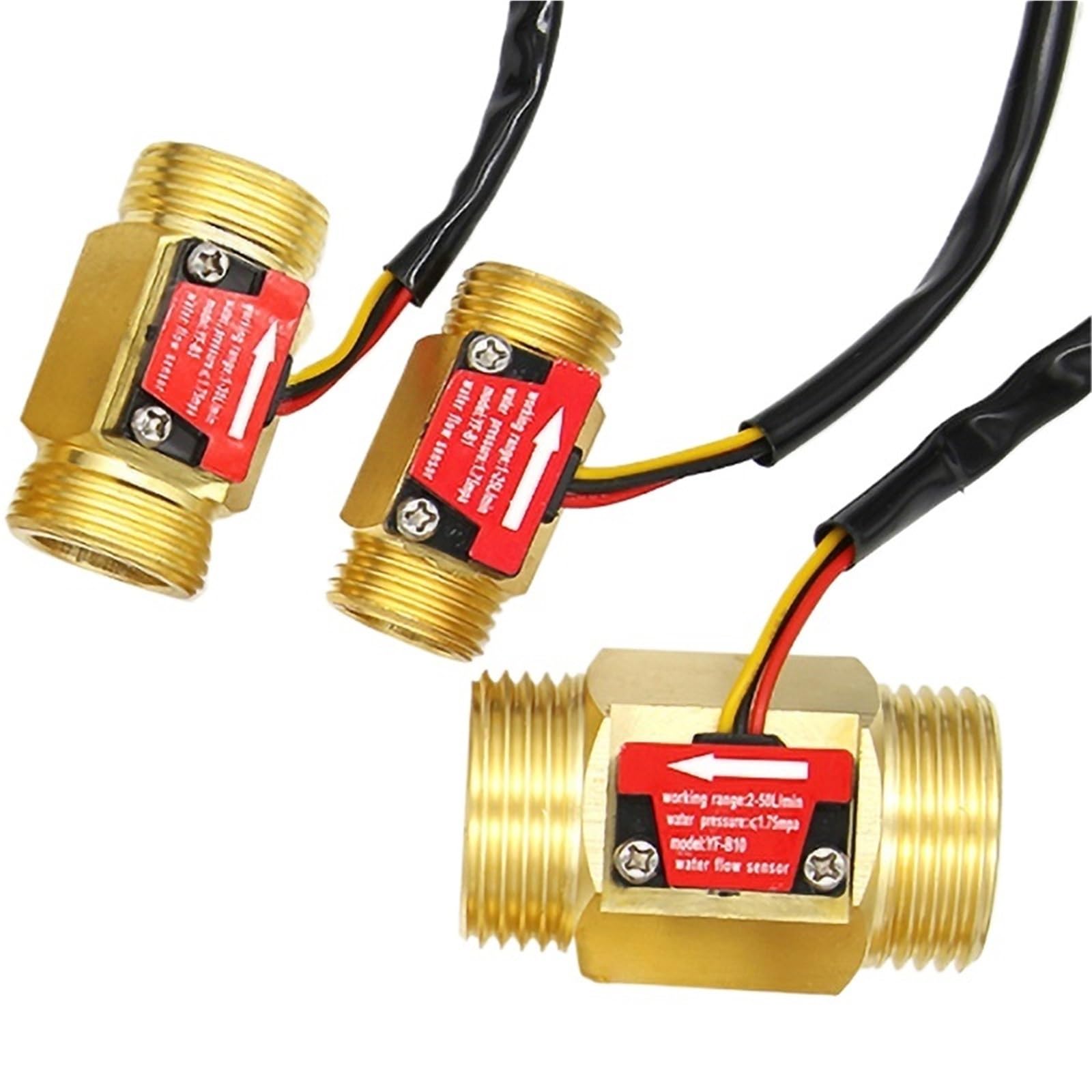 1 Uds 1/2 "3/4" 1 pulgada Sensor de flujo de latón Sensor de Flujo de Agua Control de caudalímetro interruptor de Sensor de líquido(1/2")