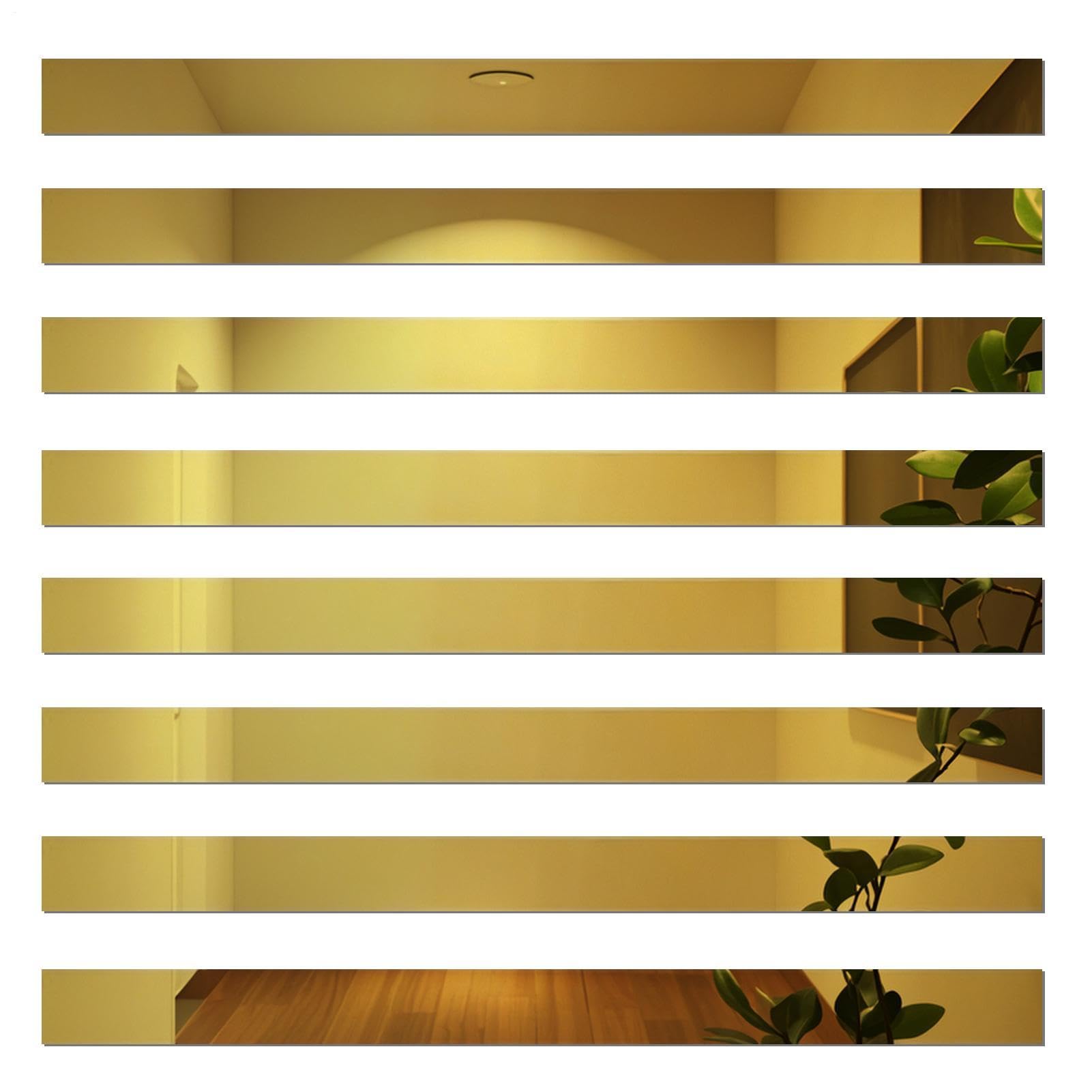 Specchio acrilico infrangibile decorativo flessibile a righe design