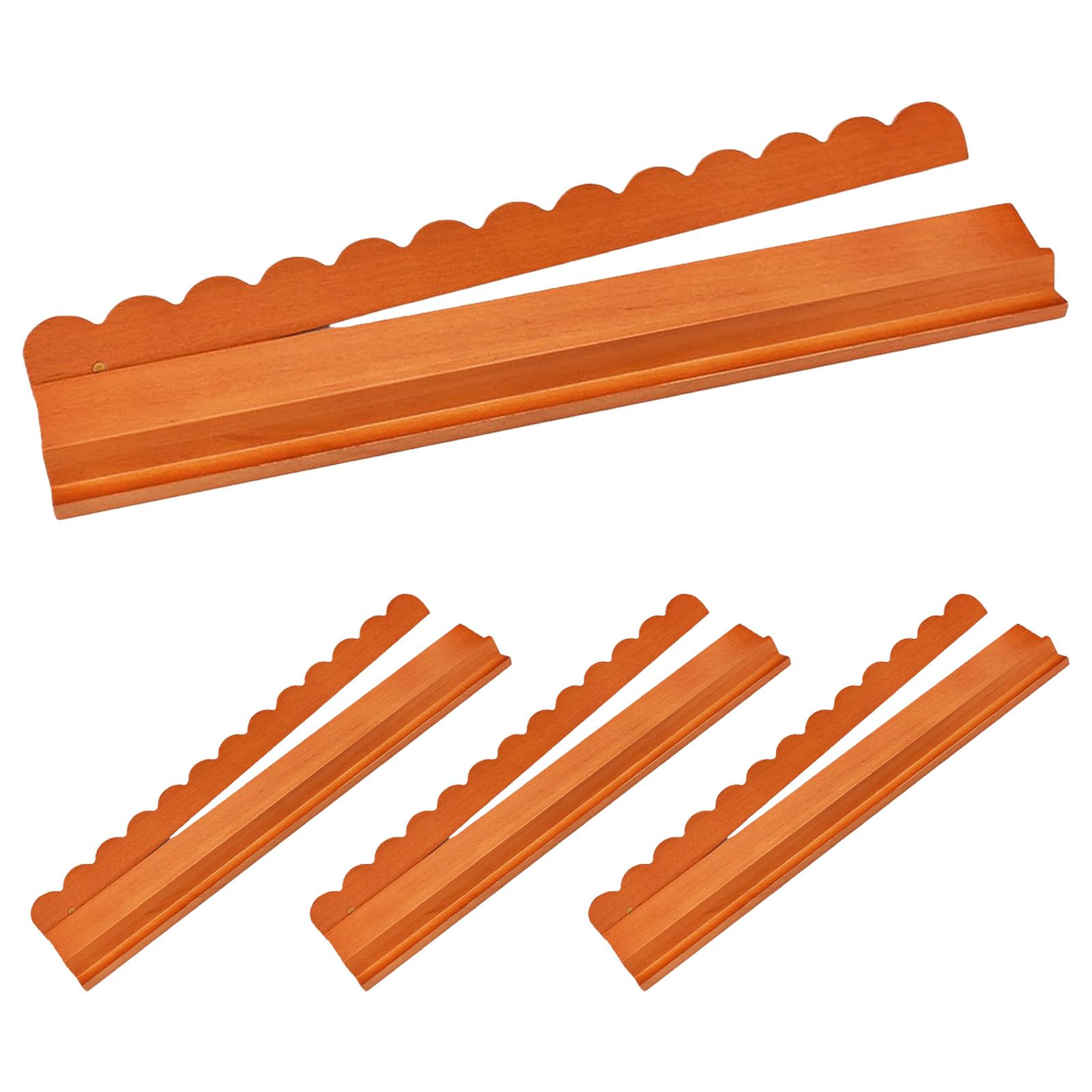 Pratico supporto per piastrelle Mahjong da 43,2 cm, con spintore e attraente design ondulato, per riunioni di famiglia