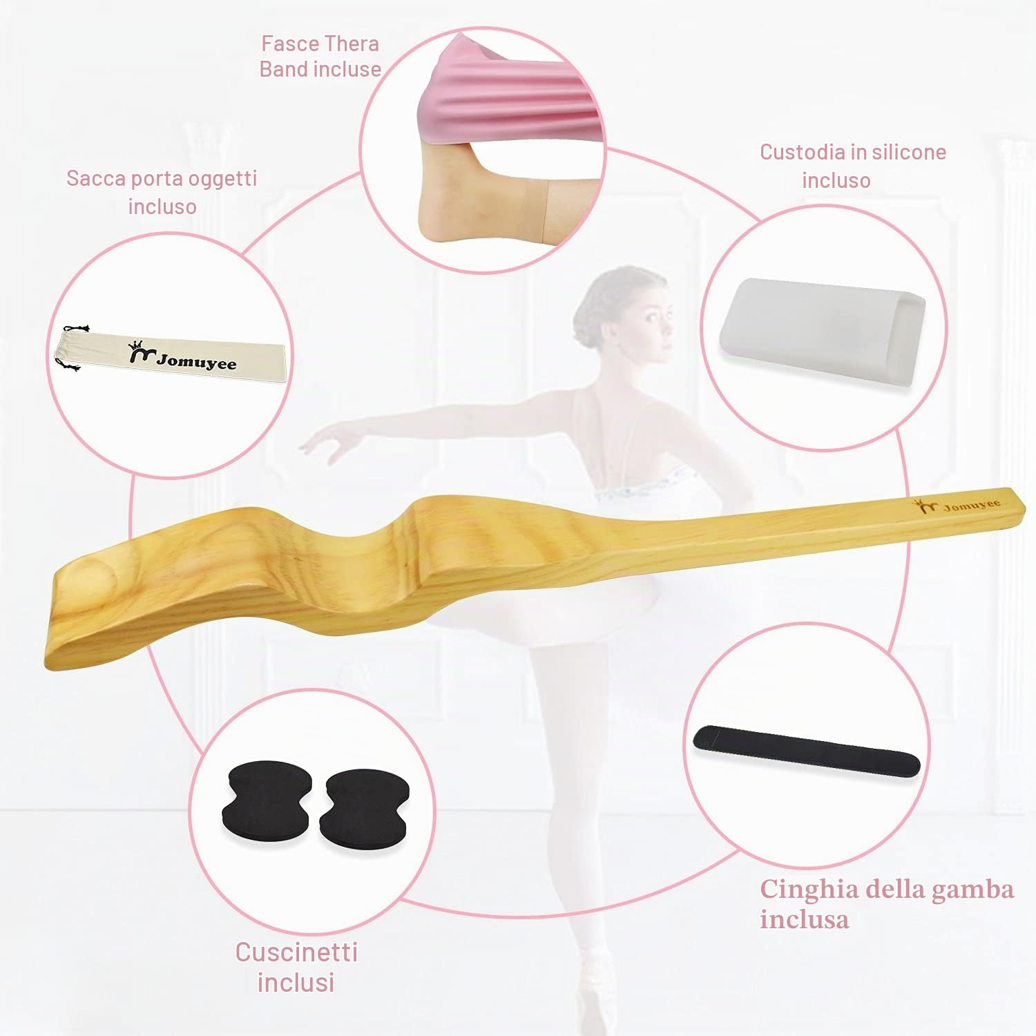 Set di tenditori per Piedi da Balletto, in Legno di Pino, per Ballerini, Ginnastica, Yoga, Persone