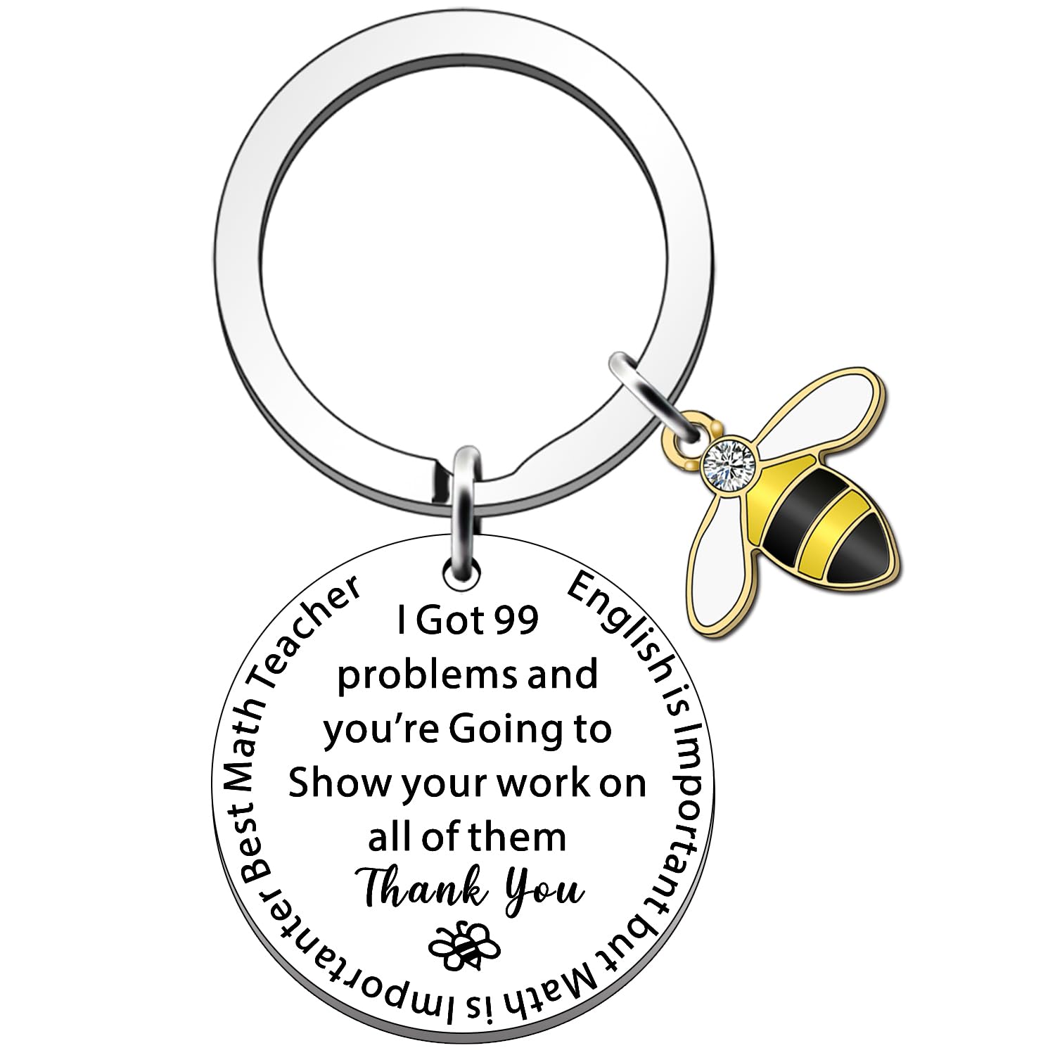 JETTOP Math Teacher Gifts Thank You Math Teacher Gifts Funny Best Math Teacher Keyring