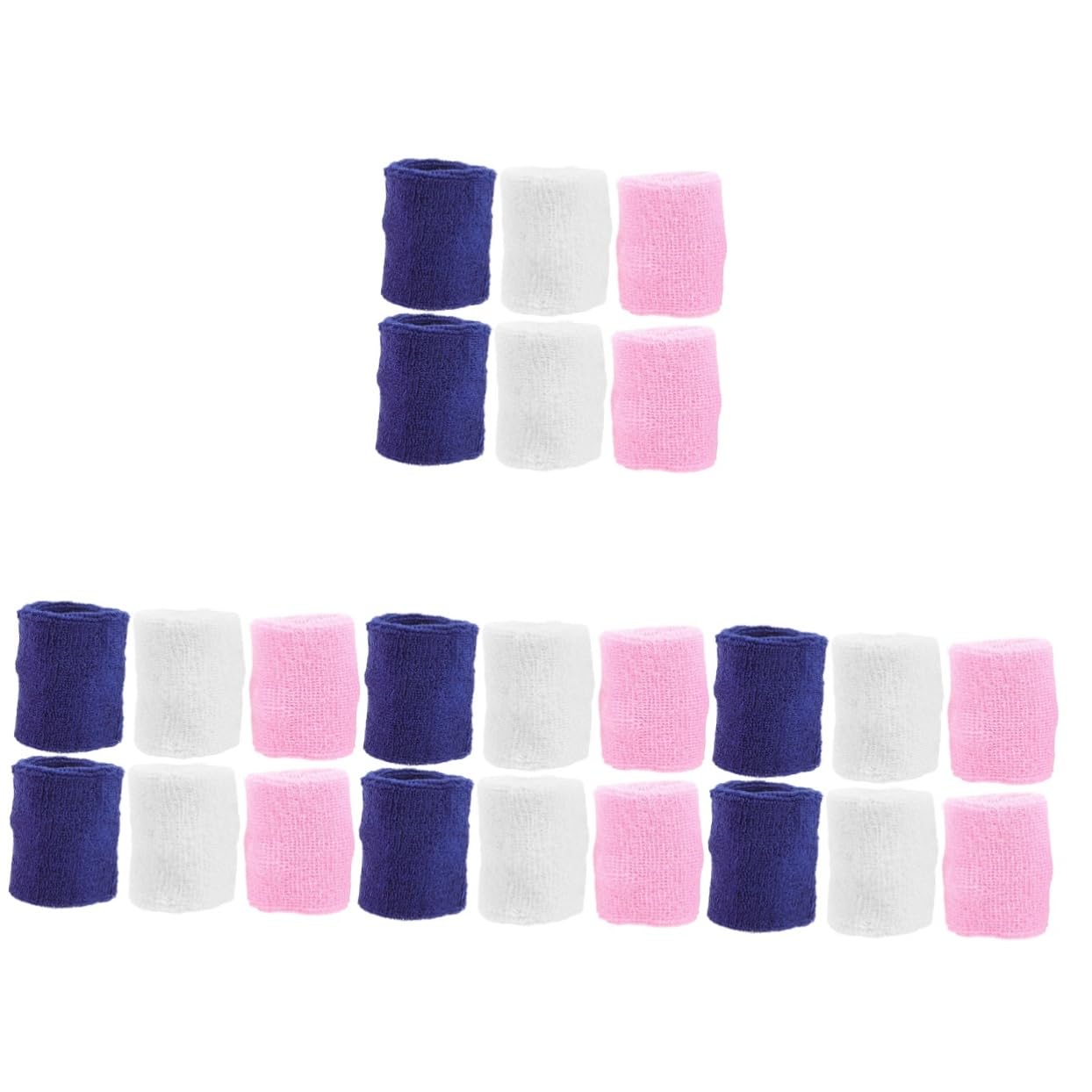 Hemobllo 24pezzi Fasce Assorbenti Per Polsiere Elastiche Traspirante Per Yoga e Fitness Comfort e Protezione Per Adolescenti e Adulti Colori