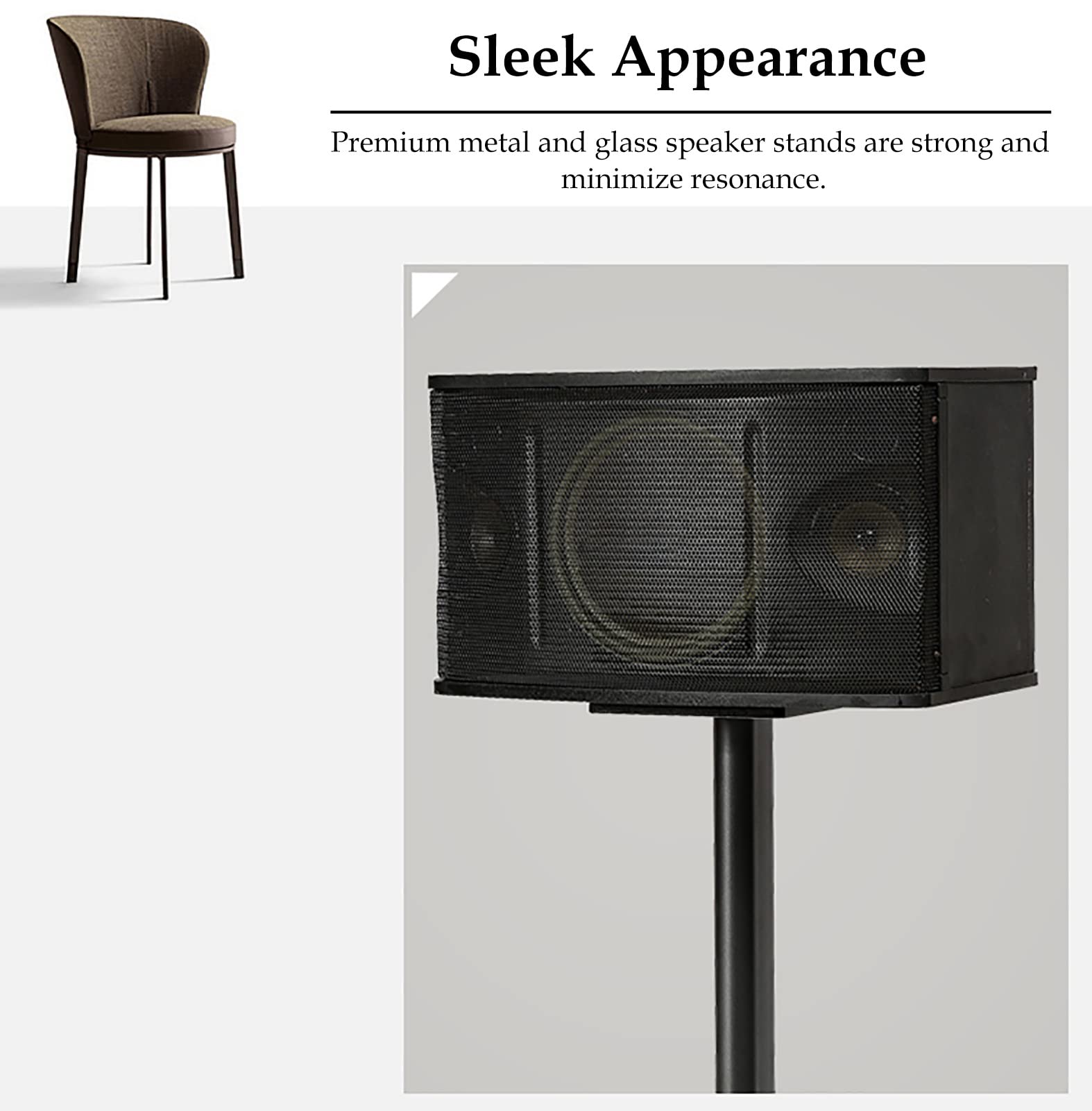 Bardzo wysokie uchwyty głośnikowe do głośników półkowych, solidne nośniki audio HiFi, redukują wibracje, idealne do monitorów kina domowego i studyjnego, łatwa instalacja, 60