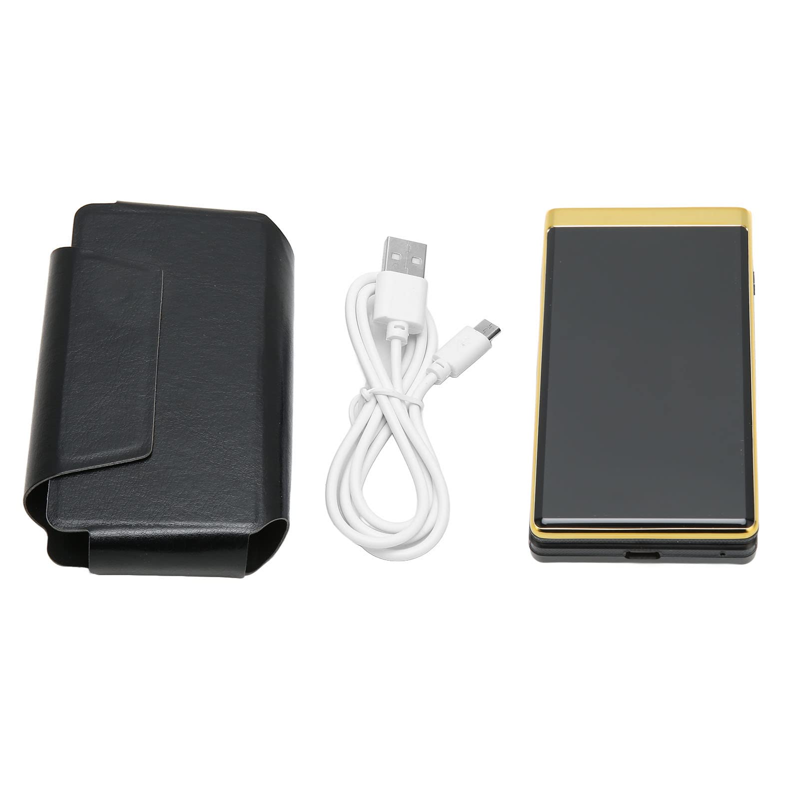 Cuifati Teléfono Celular con Tapa 2G Desbloqueado, 3 en Pantalla Grande Dual y Teléfono con Botones para Personas Mayores, SIM Dual y Batería Grande de 5900 MAh 2023 Actualizar Teléfono (Oro)
