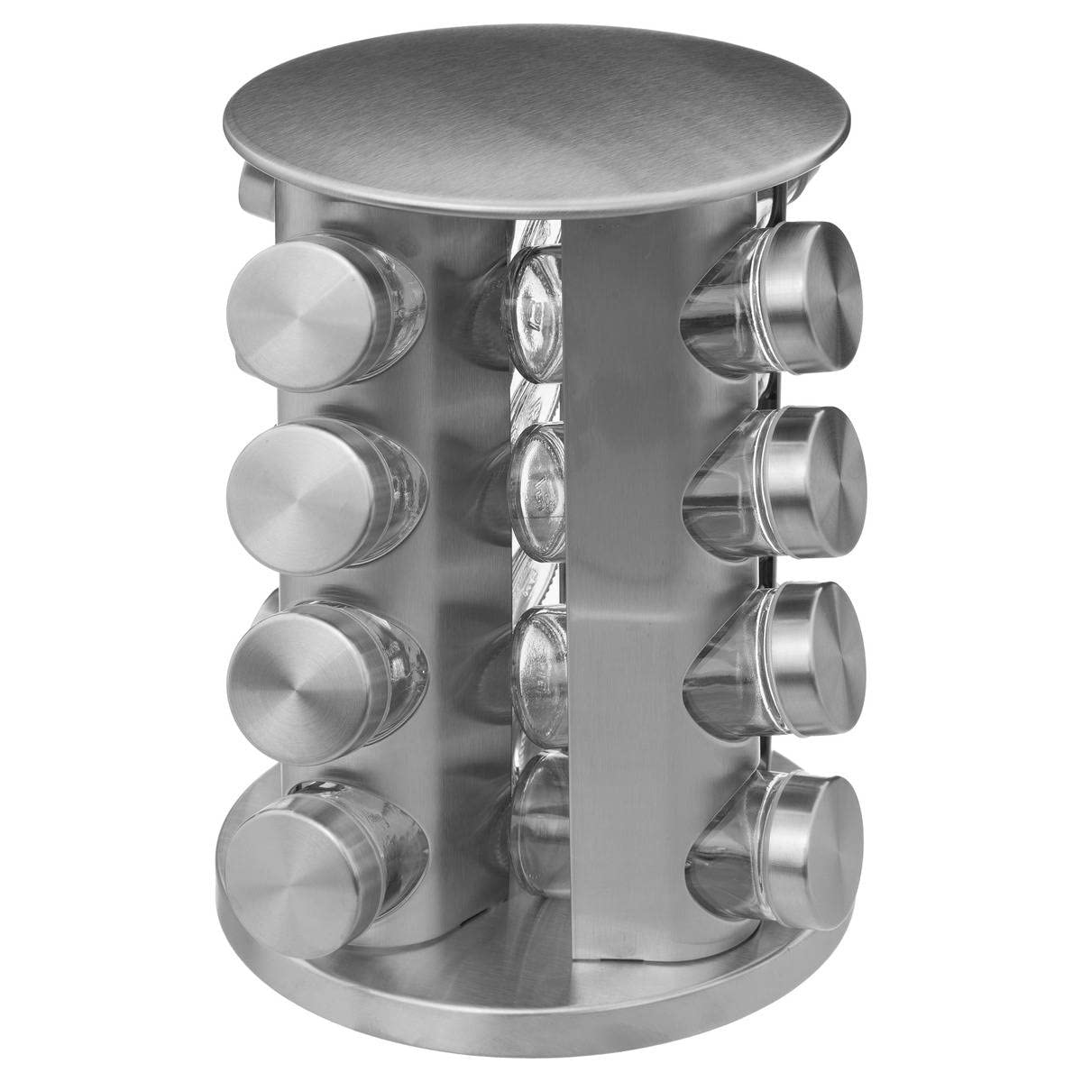 5five - support rotatif inox 16 pots à épices