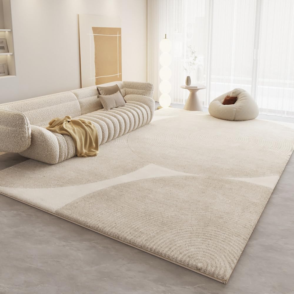 Cream Style Living Room Carpet Light Luxury Coffee Table Carpets Warm Color Bedroom Large Area Rug,I,200X300cm