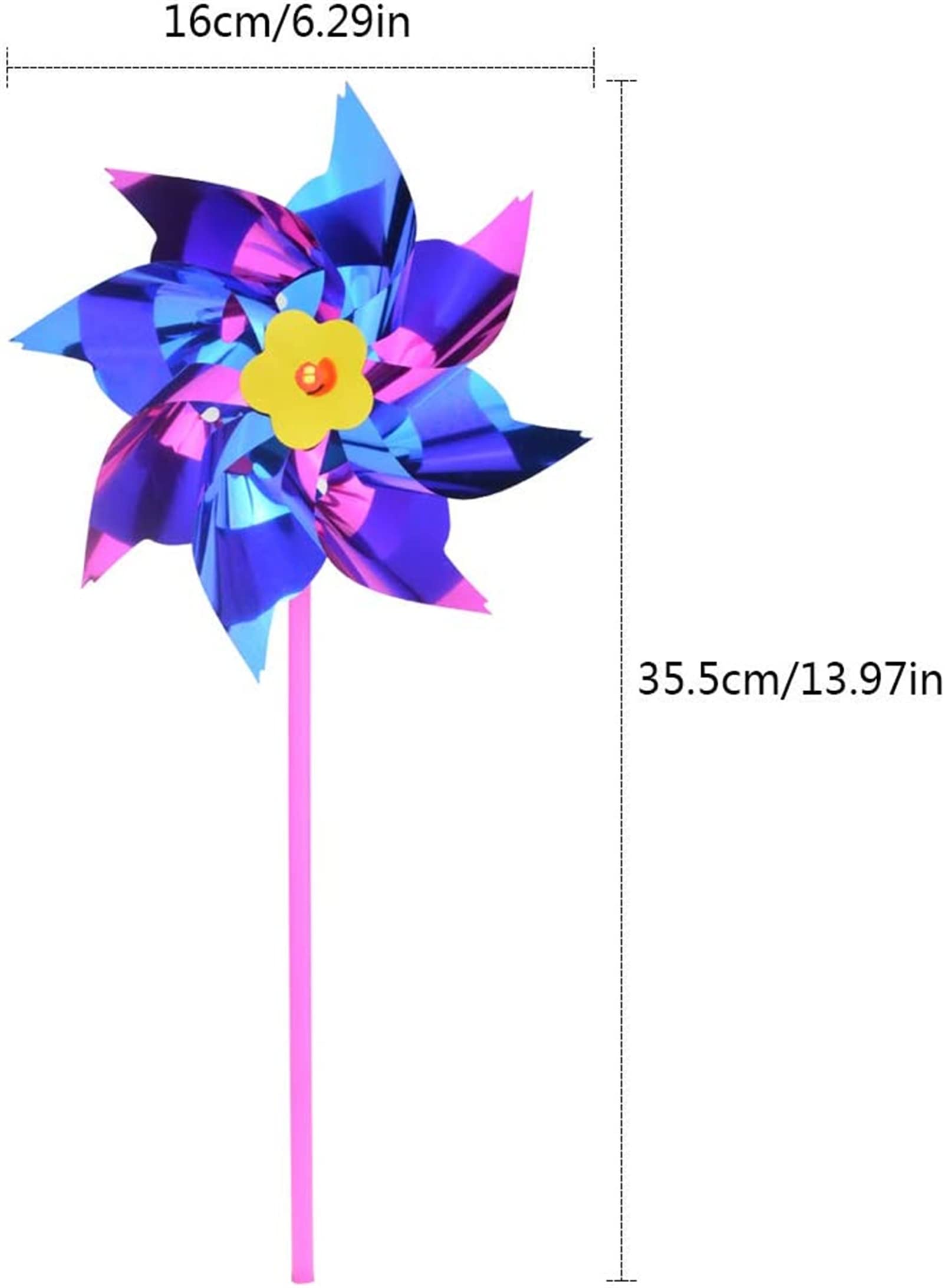 50 Pcs Plastic Rainbow Pinwheel,Windmill Party Pinwheels DIY Pinwheels Set for Garden Lawn Party Decor - Image 2